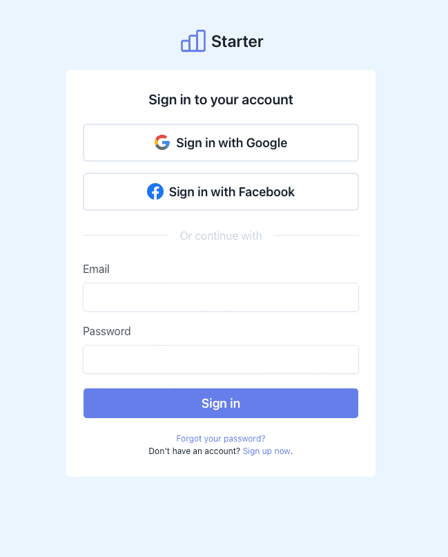 Next JS Dashboard Login Page