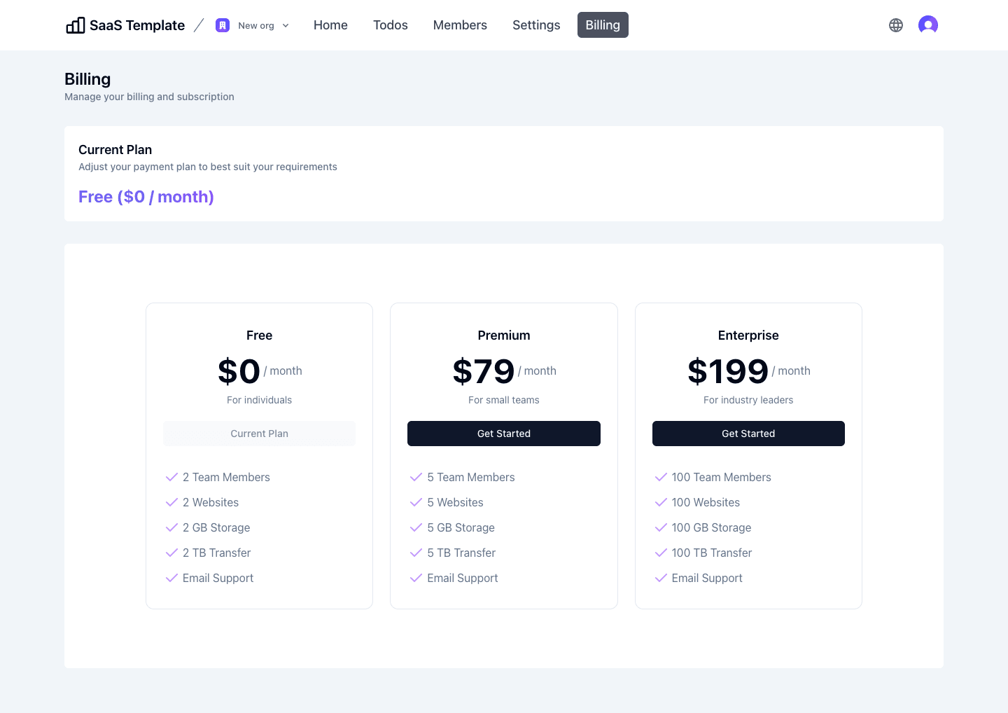 Next.js SaaS Stripe integration
