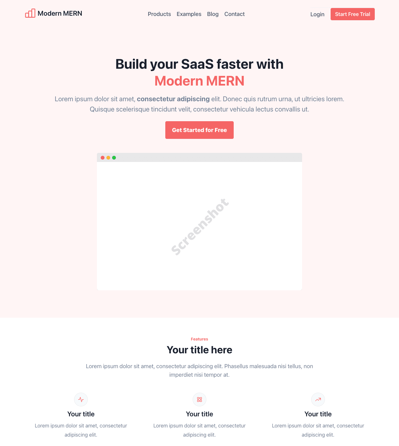 Node.js SaaS Boilerplate Landing page
