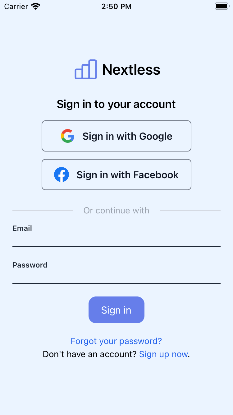 React Native Boilerplate Auth SignUp