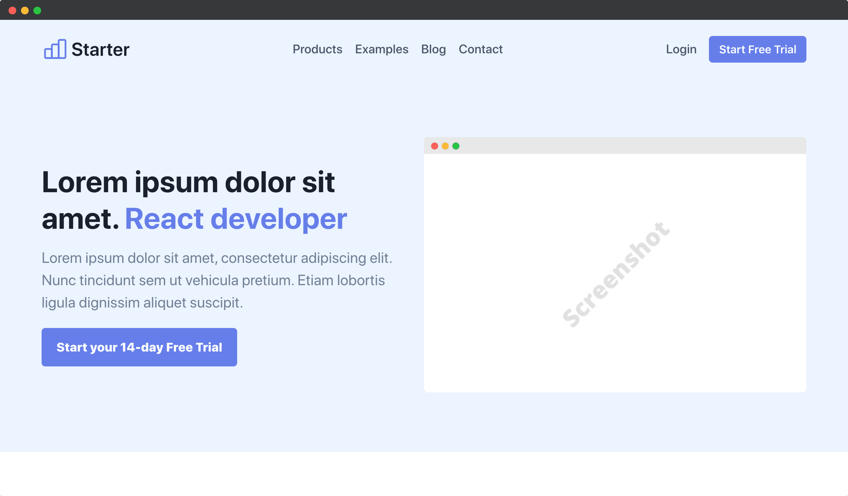 React Native Boilerplate Landing Page