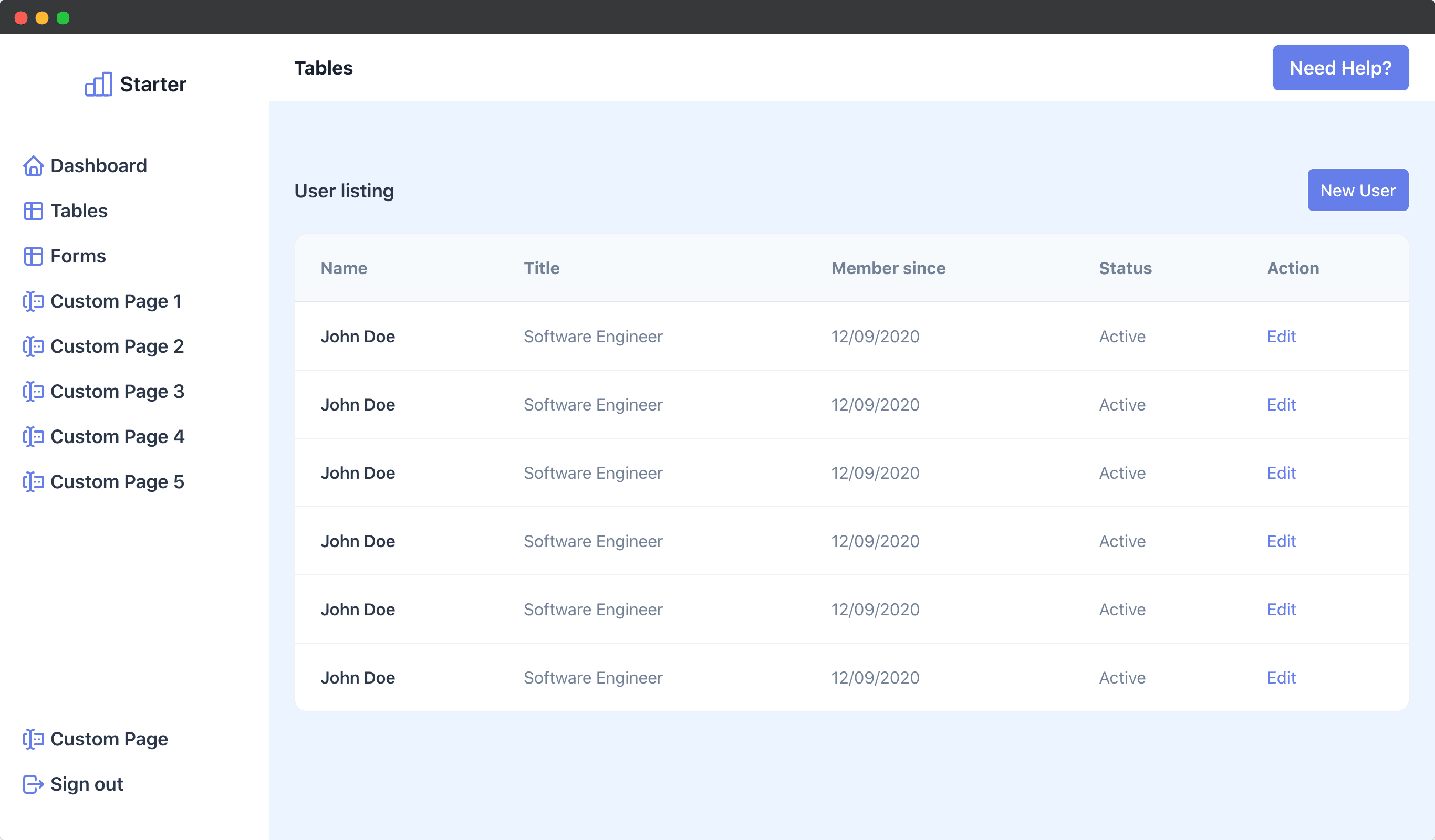 React Native Boilerplate Web User Dashboard