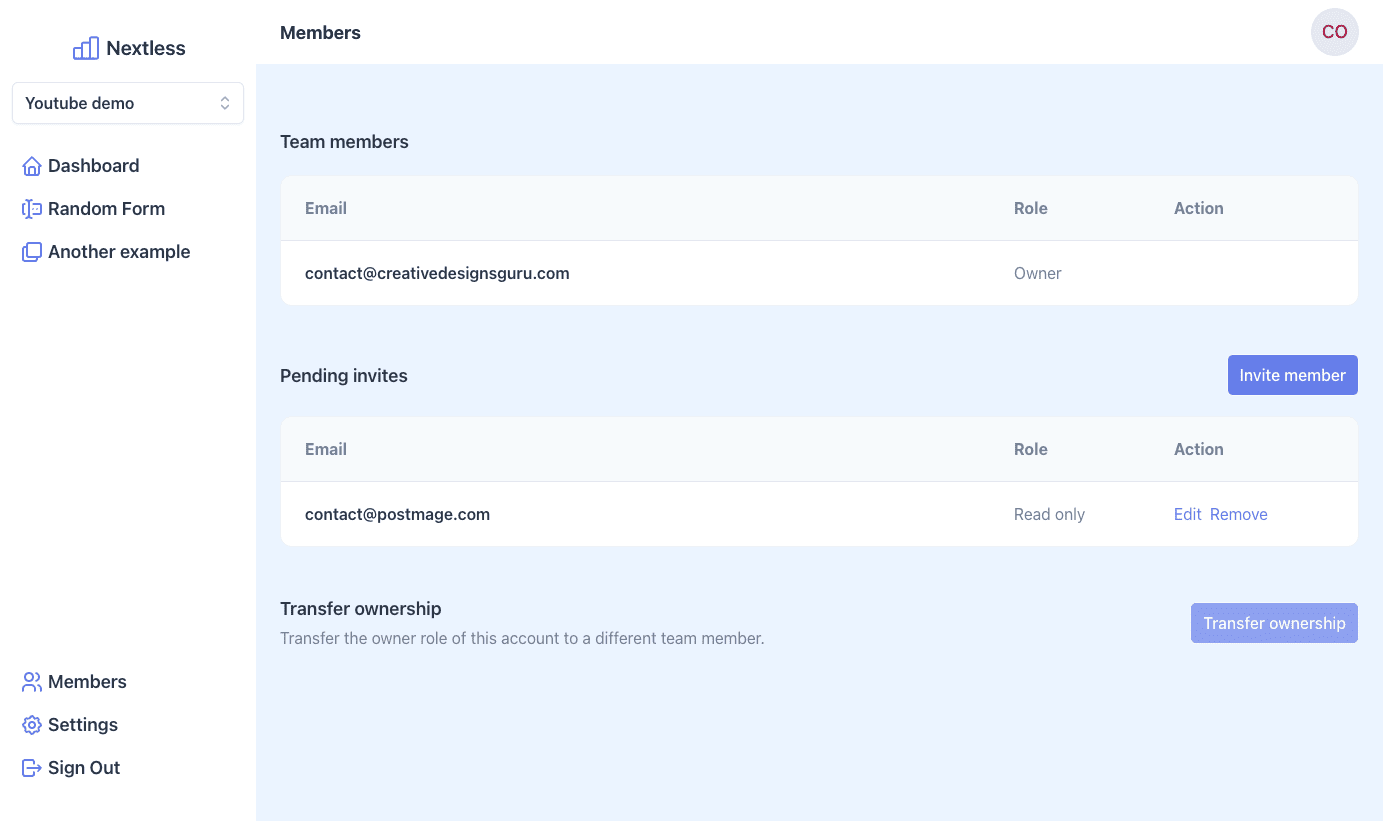 React SaaS Boilerplate Multi-tenant